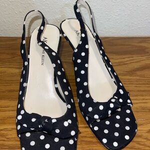 Anne Klein Polka Dot Kitten Heels